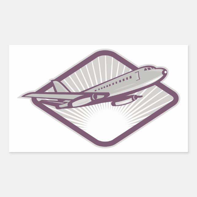 Jet Airplane Sticker (Front)