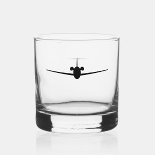 Jet Airplane Whiskey Glass