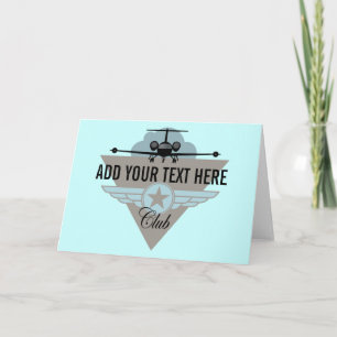 Jet Airplane Wing Club Card