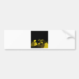 Jet Black and Gold Vector Art Print Graphic Design Bumper Sticker