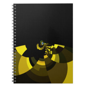 Jet Black and Gold Vector Art Print Graphic Design Notebook