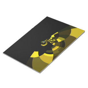 Jet Black and Gold Vector Art Print Graphic Design Notepad