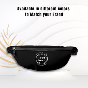 Jet Black Company Logo Business Promotion Fanny Pack