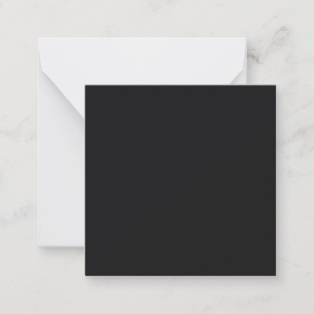 Jet Black Solid Colour Card (Front)