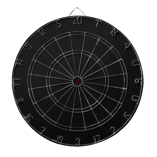 Jet Black Solid Colour Dartboard (Front)