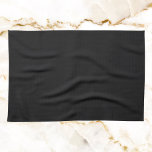 Jet Black Solid Colour Kitchen Towel<br><div class="desc">Jet Black Solid Colour</div>