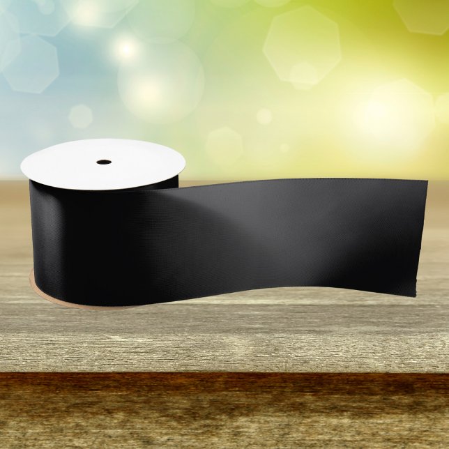 Jet Black Solid Colour Satin Ribbon (Creator Uploaded)