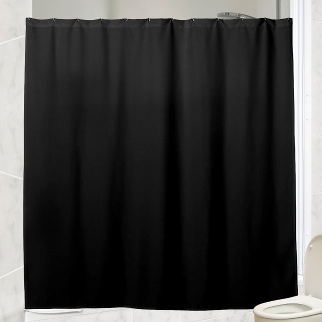 Jet Black Solid Colour Simple Minimalist (Jet Black Solid Color Simple Minimalist Shower Curtain)