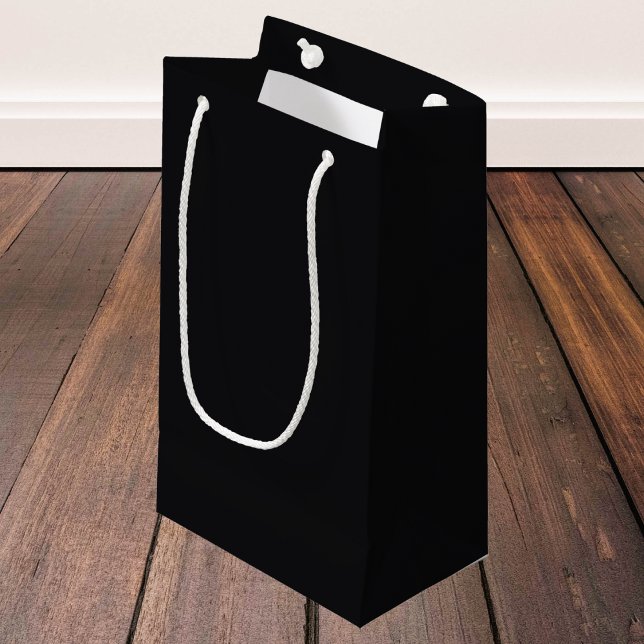 Jet Black Solid Colour Small Gift Bag (Creator Uploaded)
