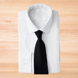 Jet Black Solid Colour Tie<br><div class="desc">Jet Black Solid Colour</div>