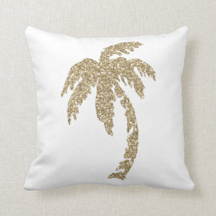 Jet blanc de coussin de coussin de palmier