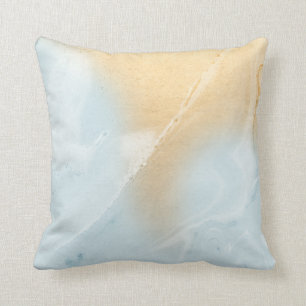 Jet de marbre bleu de coussin d'or de Faux