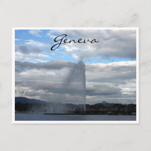 jet d'eau geneva postcard