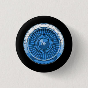 Jet Engine 1 Inch Round Button