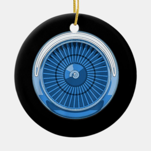 Jet Engine Ceramic Ornament (Front)