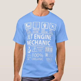Jet Engine Mechanic MultiTasking Certified Job Gif T-Shirt