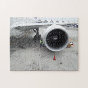 Jet Engine Photo Puzzle avec boîte cadeau
