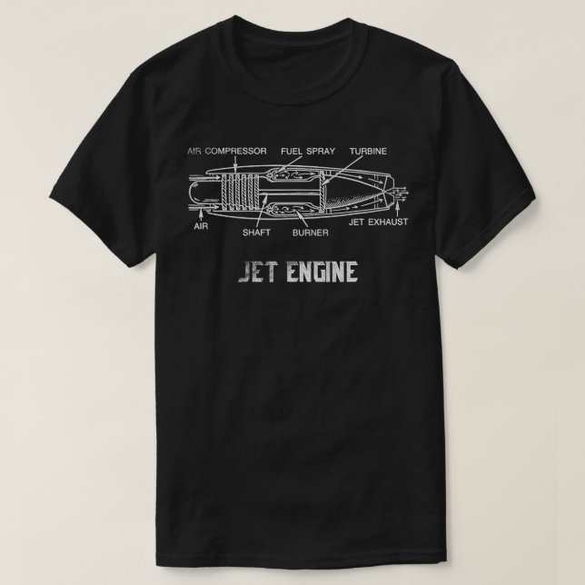 Jet Engine Science Amazing  Mechanics Engineers Gi T-Shirt (Design Front)