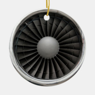 Jet Engine Turbine Fan Ceramic Ornament