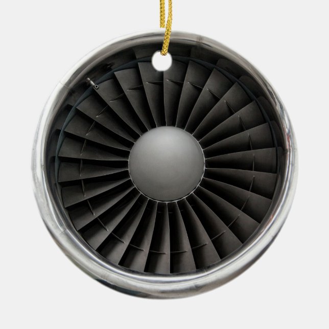 Jet Engine Turbine Fan Ceramic Ornament (Front)