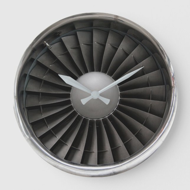 Jet Engine Turbine Fan Large Clock (Front)