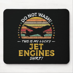 Jet Engines Funny Airplane Quote Graphic Mouse Pad