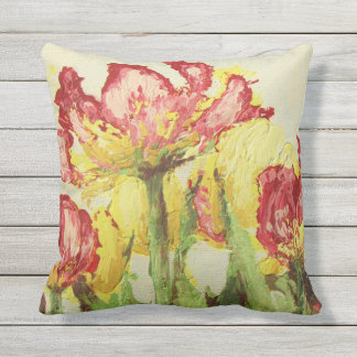 Jet extérieur peint de coussin de tulipe