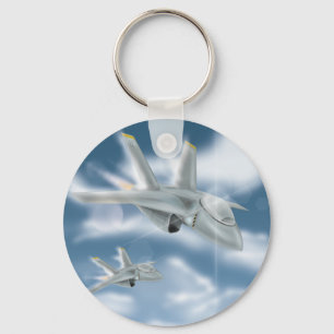 Jet Fighter Aircraft Keychain