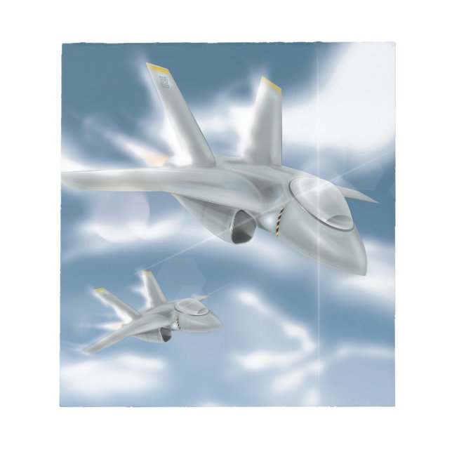 Jet Fighter Aircraft Notepad (Front)