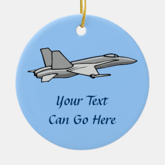 Jet Fighter F18 Hornet Airplane Plane Pilot Design Ceramic Ornament