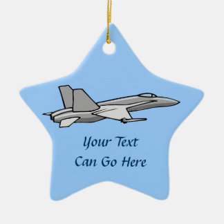 Jet Fighter F18 Hornet Airplane Plane Pilot Design Ceramic Ornament
