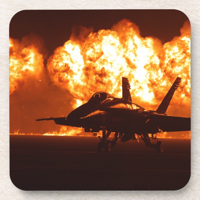 Jet Fighter Flames Coaster (Front)