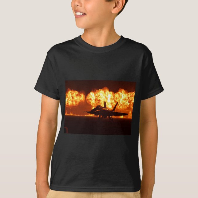 Jet Fighter Flames T-Shirt (Front)