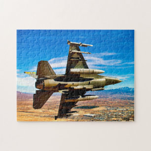 Jet Fighter over Nevada. Jigsaw Puzzle