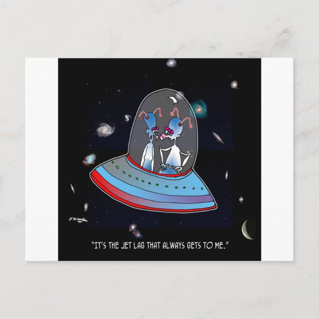 Jet Lag Cartoon 9492 Postcard (Front)