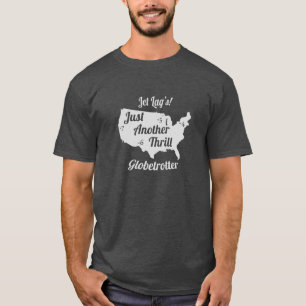 Jet Lag Design Grey Gainsboro Colour T-Shirt