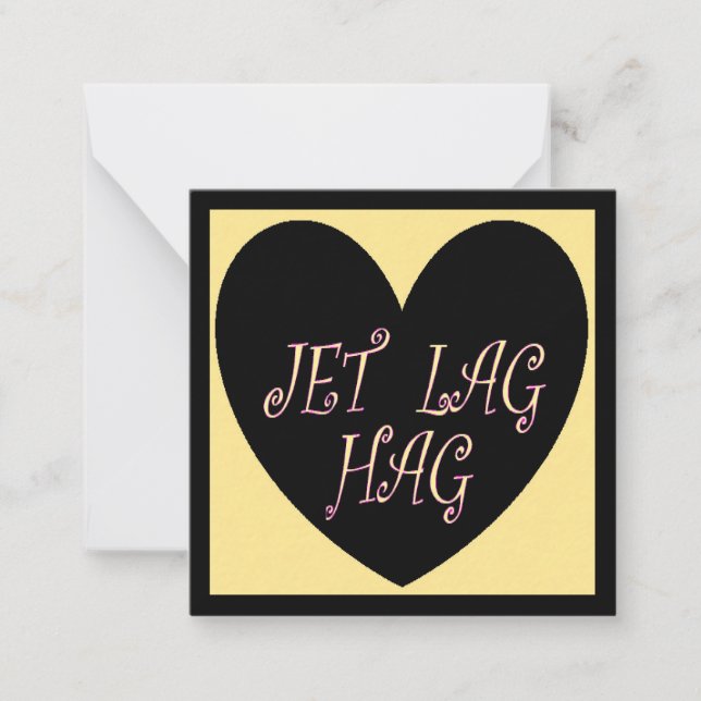 JET LAG HAG TRAVEL DESIGN CARD (Front)