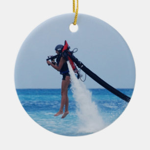 Jet Pack Ceramic Ornament