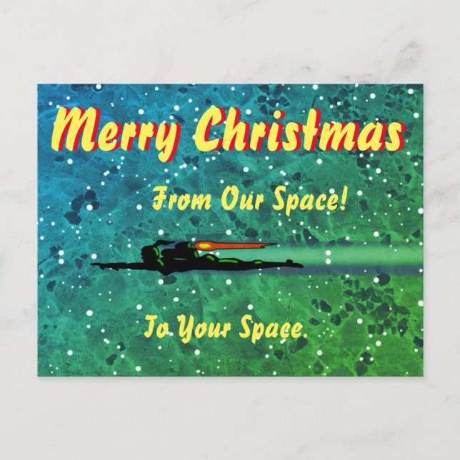Jet Pack Christmas Postcard (Front)