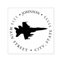 Jet Pilot Silhouette Return Label
