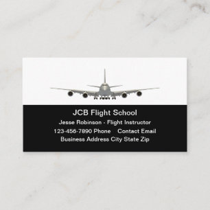 Jet Plan Flight School Theme Business Cards