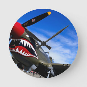 Jet Plane Aircraft Pilot Destiny Congratulations Round Clock
