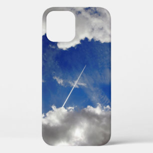 Jet plane trails between clouds Case-Mate iPhone c 12 Case