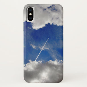 Jet plane trails between clouds Case-Mate iPhone case