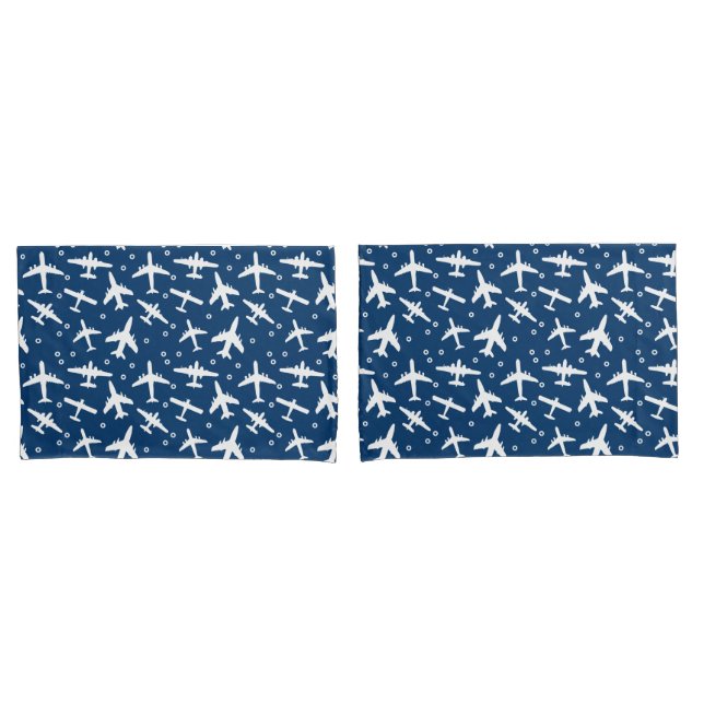 Jet Planes Aviation Patterned Pillowcase (Front-Set)