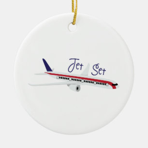 Jet Set Ceramic Ornament