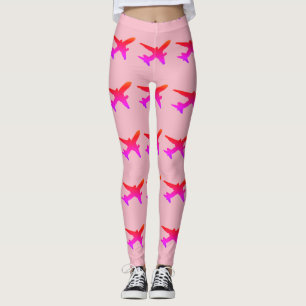 Jet Silhouette Rainbow Gradient Leggings