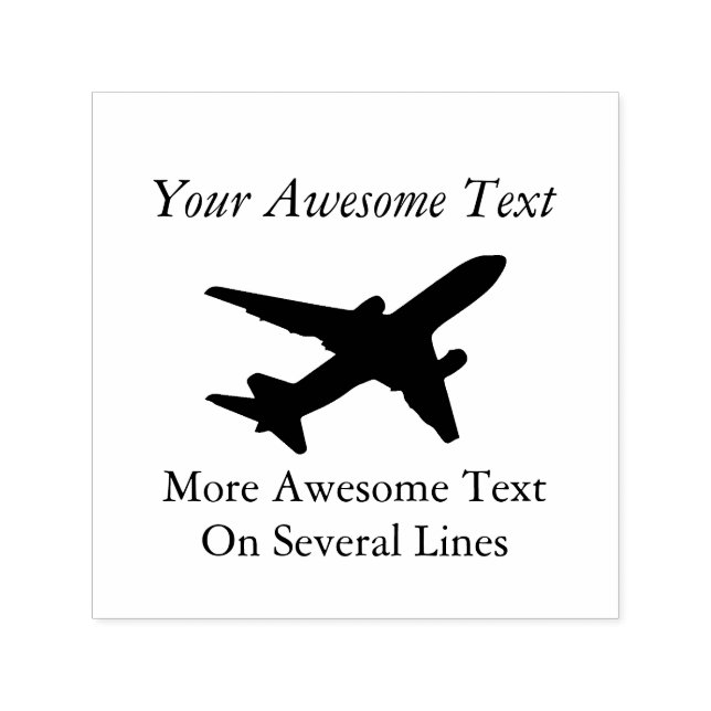 Jet Silhouette Self-inking Stamp (Design)
