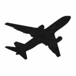 Jet Silhouette Standing Photo Sculpture<br><div class="desc">Silhouette of a jet airplane taking off overhead.</div>