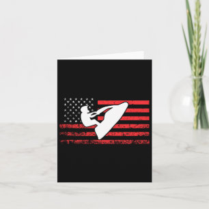 Jet Ski American Flag Shirt Funny Jet Skiing Gifts Card